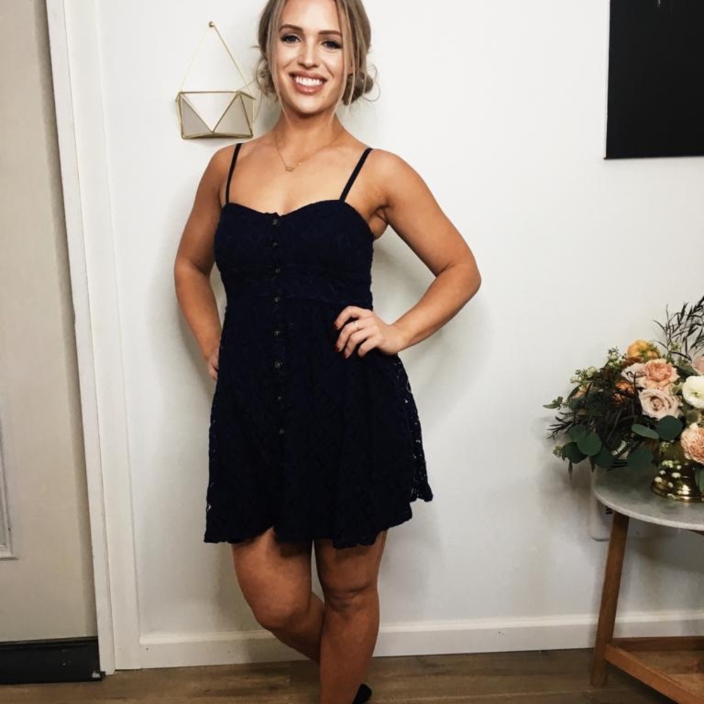 Navy lace dress